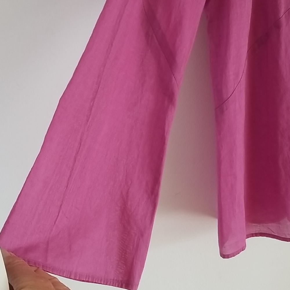Talbot Raspberry Semi Sheer Cotton Top Tunic - Picture 5 of 8